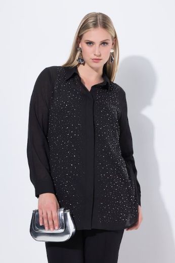 Plus size veliki brojevi Bluza elegantna dugih rukava na skriveno kopčanje za punije