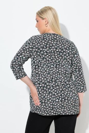 Plus size veliki brojevi Majica 3/4 rukava V ovratnika za punije