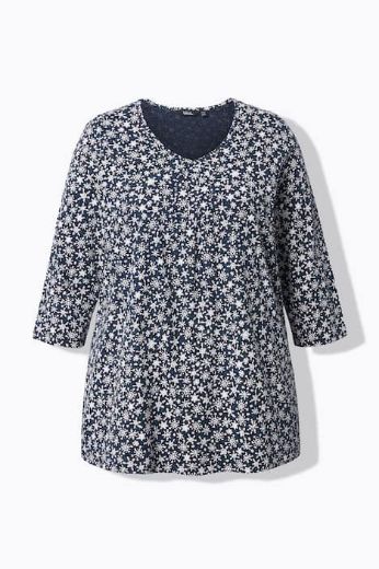 Plus size veliki brojevi Majica 3/4 rukava V ovratnika za punije