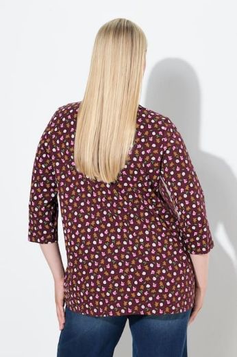 Plus size veliki brojevi Majica 3/4 rukava V ovratnika za punije