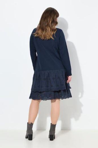 Plus size veliki brojevi Haljina s volanima od čipke za punije