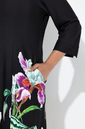 Plus size veliki brojevi Haljina midi 3/4 rukava za punije