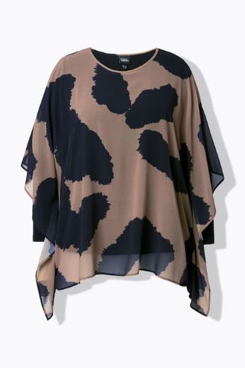 Plus size veliki brojevi Tunika 3/4 rukava šireg kroja za punije