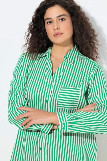 Plus size veliki brojevi Košulja dugih rukava dužeg kroja za punije