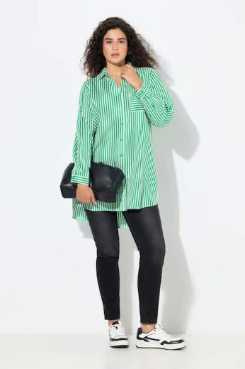 Plus size veliki brojevi Košulja dugih rukava dužeg kroja za punije