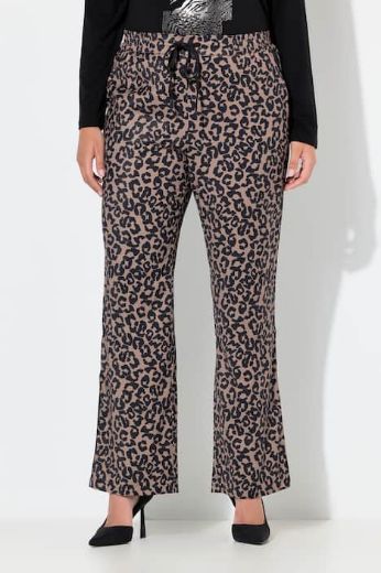 Plus size veliki brojevi Hlače širokih nogavica s leopard uzorkom za punije
