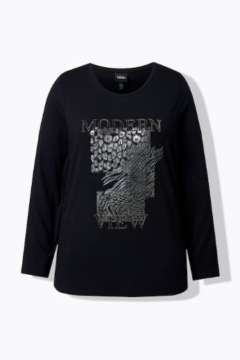 Plus size veliki brojevi Majica dugih rukava okruglog ovratnika za punije