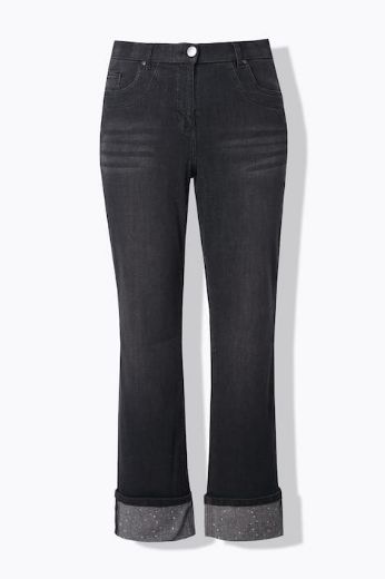 Plus size veliki brojevi Traperice širokih ravnih nogavica za punije