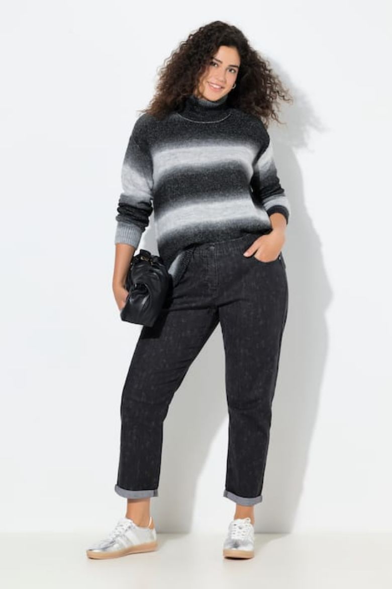 Plus size veliki brojevi Traperice širokih nogavica za punije