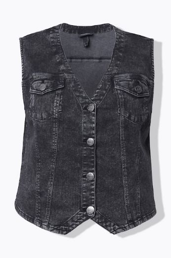 Plus size veliki brojevi Prsluk od trapera za punije