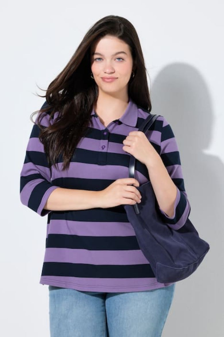 Plus size veliki brojevi Majica Polo 3/4 rukava za punije