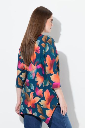 Plus size veliki brojevi Majica 3/4 rukava V ovratnika za punije