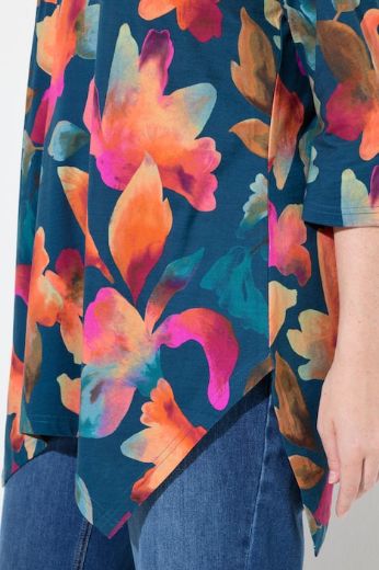 Plus size veliki brojevi Majica 3/4 rukava V ovratnika za punije