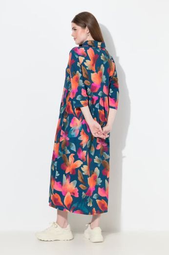 Plus size veliki brojevi Haljina maxi 3/4 rukava za punije