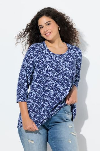 Plus size veliki brojevi Majica 3/4 rukava A kroja za punije