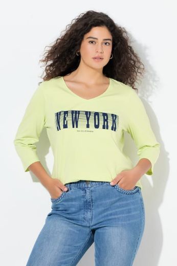 Plus size veliki brojevi Majica 3/4 rukava V ovratnika za punije