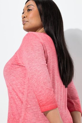 Plus size veliki brojevi Majica 3/4 rukava V ovratnika za punije