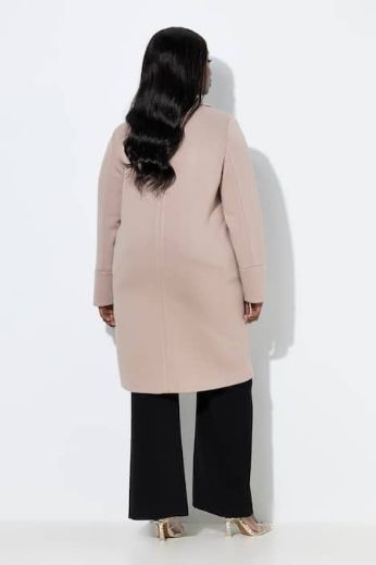 Plus size veliki brojevi Kaput na kopčanje dužeg kroja za punije