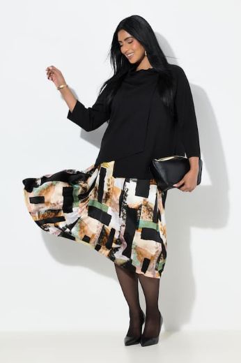 Plus size veliki brojevi Suknja midi A kroja za punije