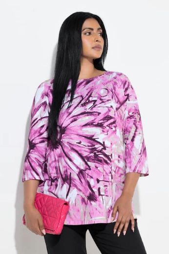 Plus size veliki brojevi Majica 3/4 rukava A kroja za punije