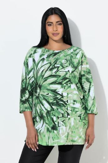 Plus size veliki brojevi Majica 3/4 rukava A kroja za punije