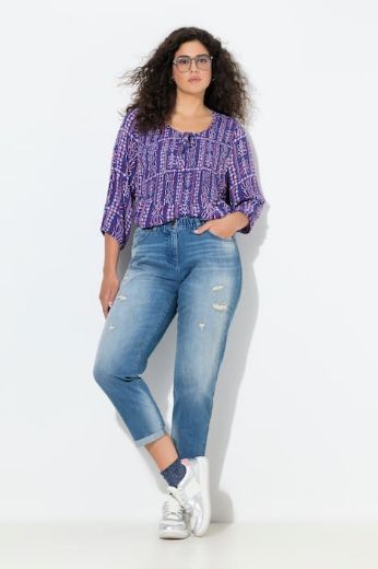 Plus size veliki brojevi Traperice širih nogavica za punije