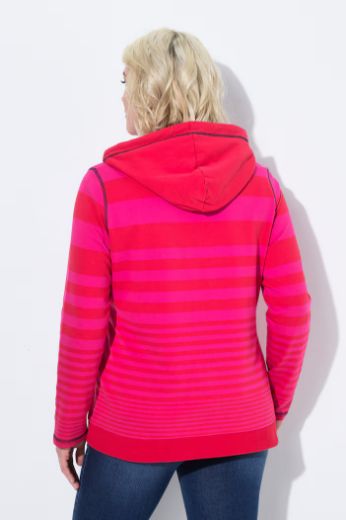 Plus size veliki brojevi Majica na pruge s patentnim zatvaračem za punije