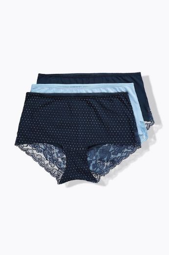 Plus size veliki brojevi Gaćice 3 komada s dodatkom ukrasne čipke za punije