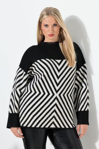 Plus size veliki brojevi Pulover povišenog ovratnika za punije