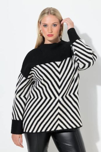 Plus size veliki brojevi Pulover povišenog ovratnika za punije