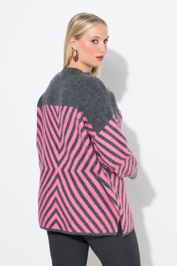 Plus size veliki brojevi Pulover povišenog ovratnika za punije