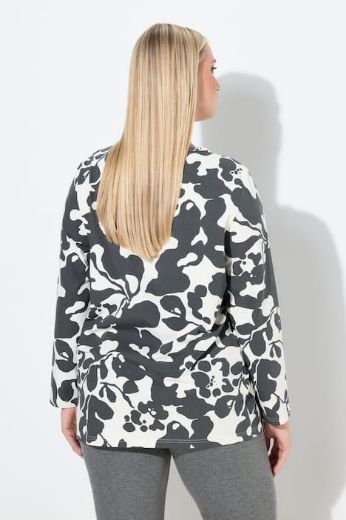 Plus size veliki brojevi Majica dugih rukava s apstraktnim printom za punije