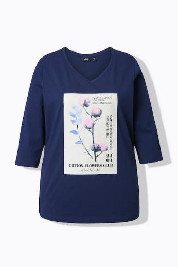 Plus size veliki brojevi Majica 3/4 rukava V ovratnika za punije