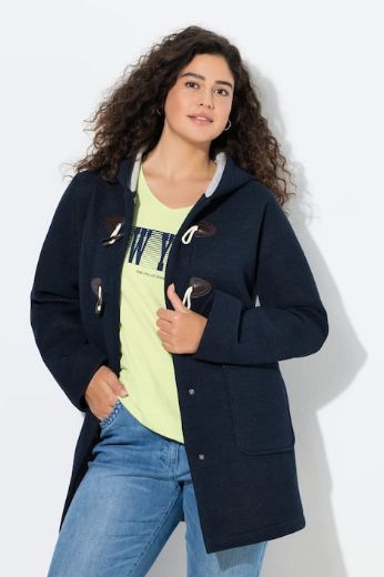 Plus size veliki brojevi Kaput na kopčanje s kapuljačom za punije