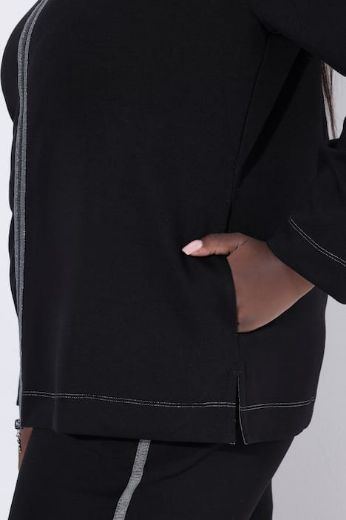 Plus size veliki brojevi Majica dugih rukava s patentnim zatvaračem za punije