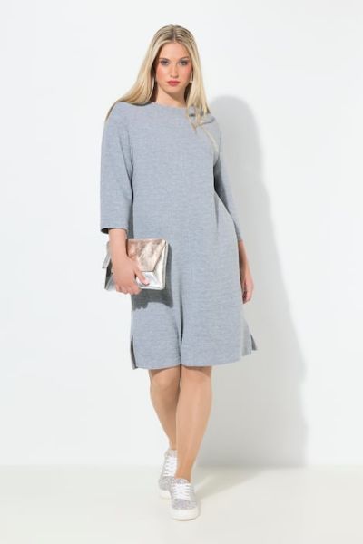 Veliki brojevi Haljina midi 3/4 rukava moda za punije