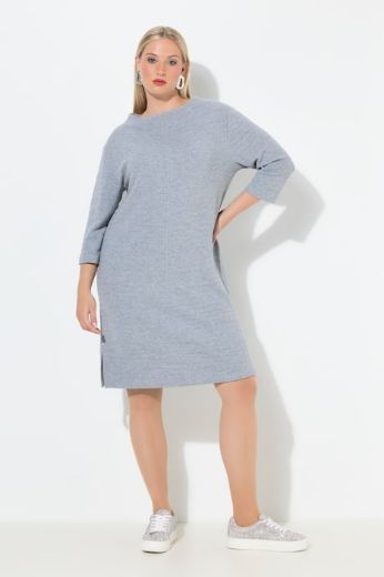 Plus size veliki brojevi Haljina midi 3/4 rukava za punije