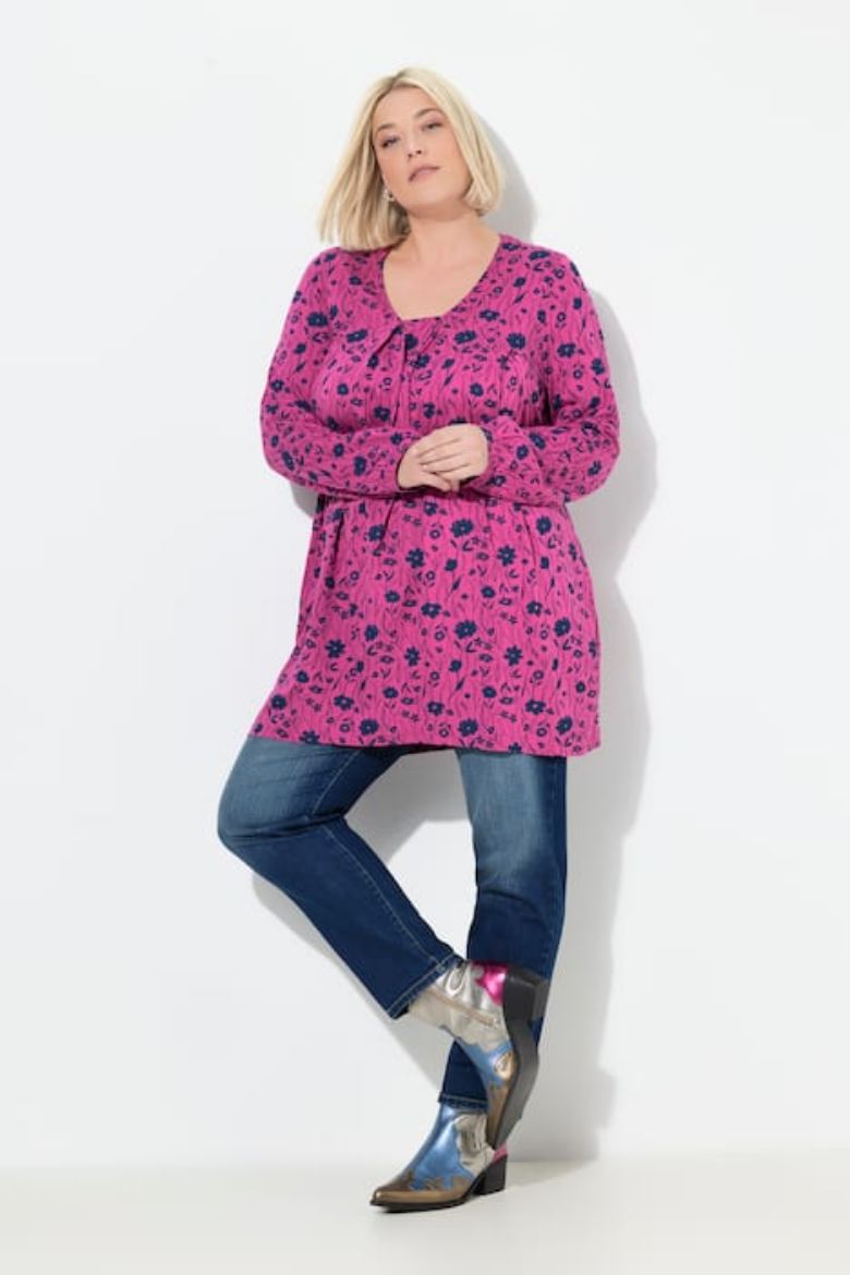 Plus size veliki brojevi Tunika dugih rukava A kroja za punije