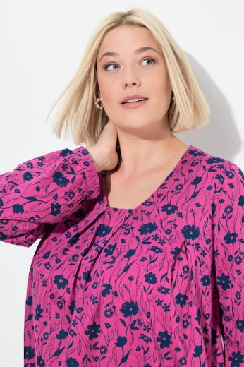 Plus size veliki brojevi Tunika dugih rukava A kroja za punije