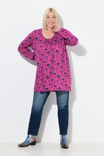 Plus size veliki brojevi Tunika dugih rukava A kroja za punije