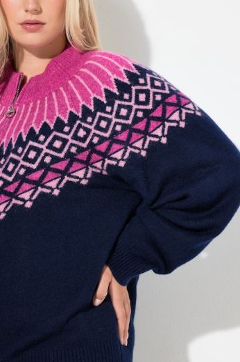 Plus size veliki brojevi Kardigan pleteni s patentnim zatvaračem za punije