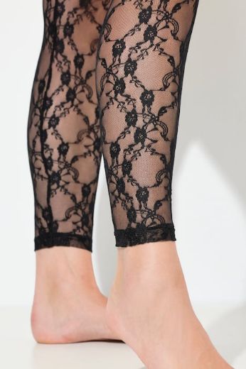 Plus size veliki brojevi Tajice od prozirne čipke za punije