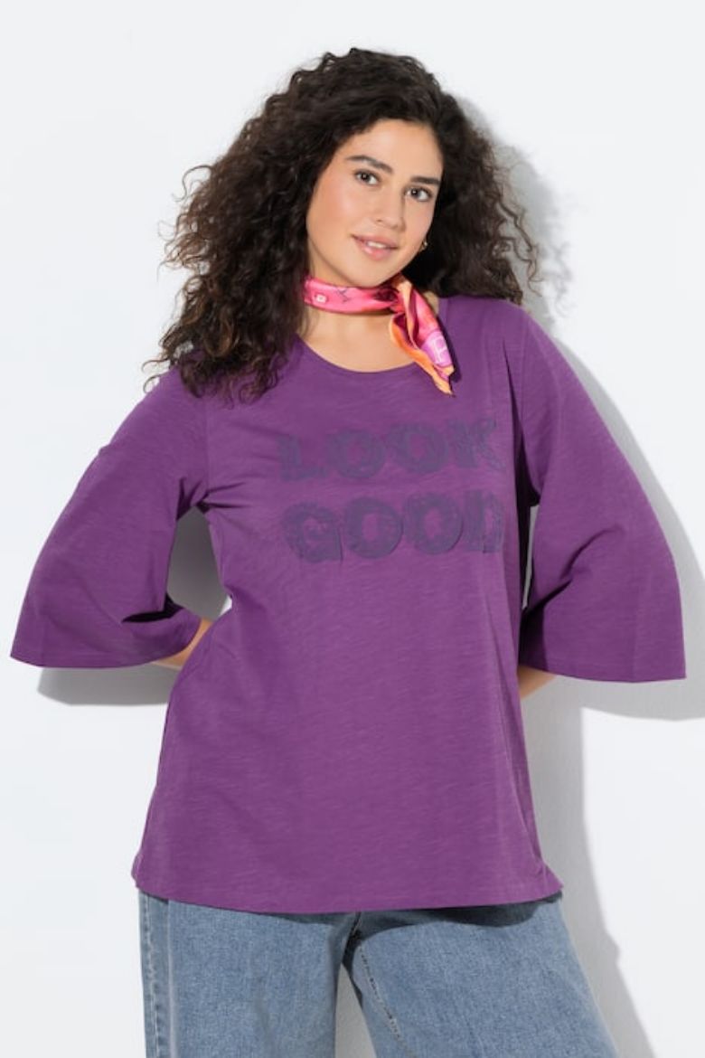 Plus size veliki brojevi Majica 3/4 rukava A kroja za punije