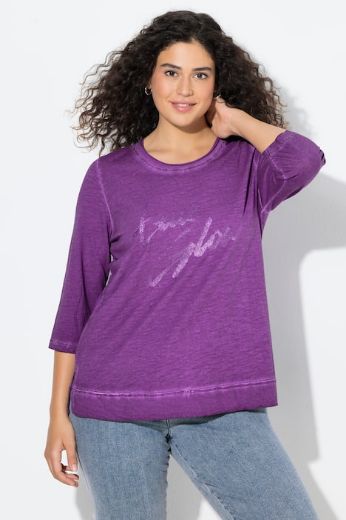 Plus size veliki brojevi Majica 3/4 rukava okruglog ovratnika za punije