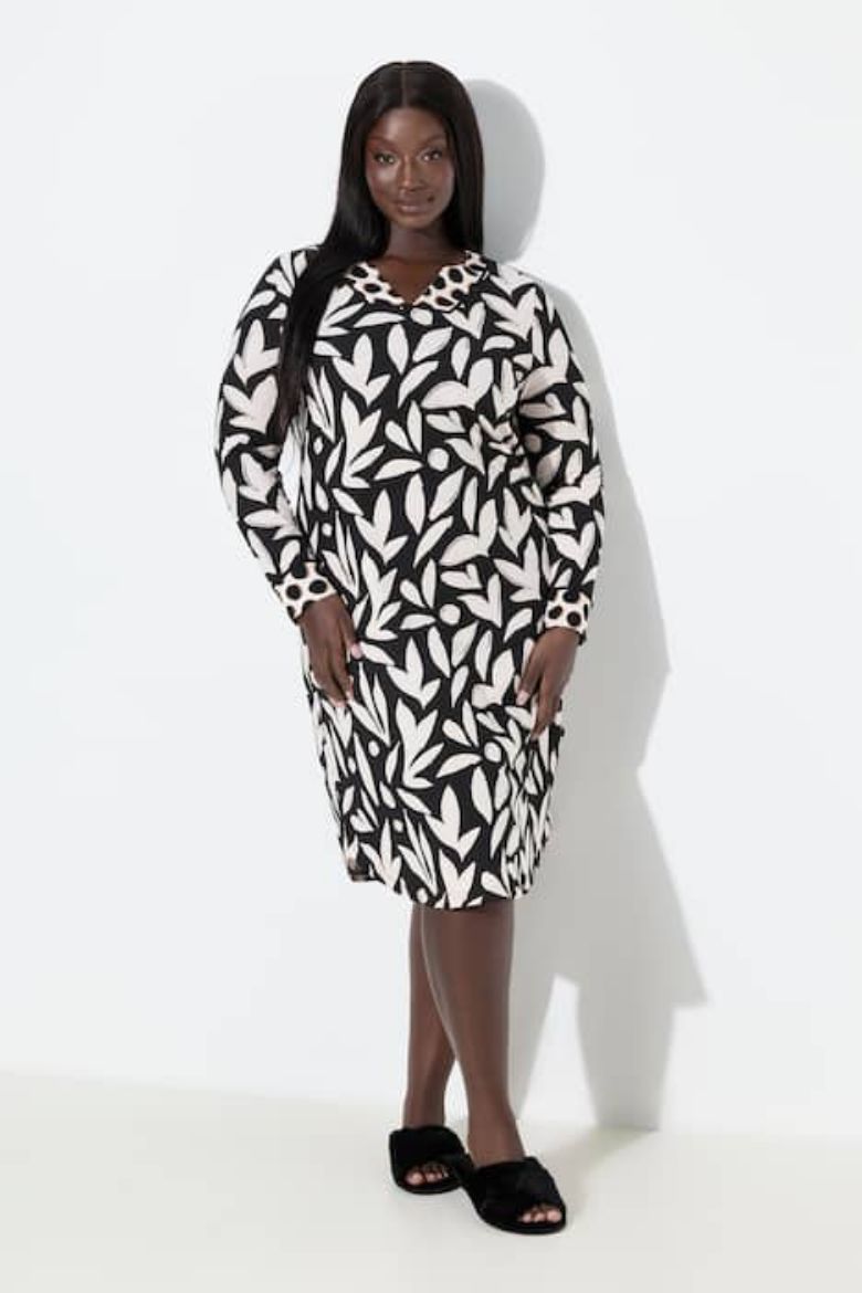 Plus size veliki brojevi Spavaćica dugih rukava za punije