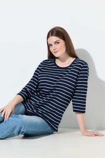 Plus size veliki brojevi Majica 3/4 rukava okruglog ovratnika za punije