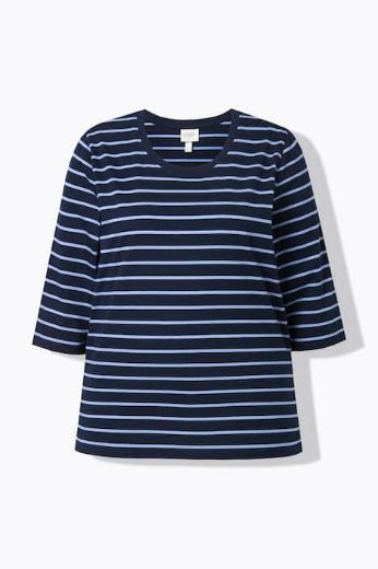 Plus size veliki brojevi Majica 3/4 rukava okruglog ovratnika za punije