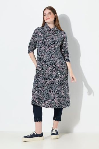 Plus size veliki brojevi Haljina midi dugih rukava za punije