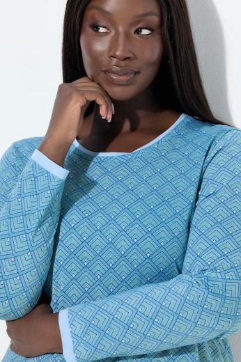 Plus size veliki brojevi Spavaćica dugih rukava 2 komada za punije