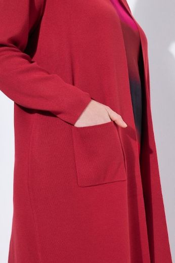 Plus size veliki brojevi Kardigan dugi model s džepovima za punije